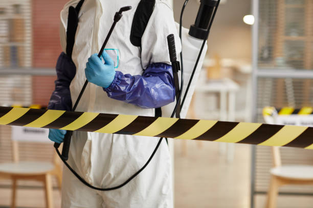 Professional Biohazard technician working in Upton, NY